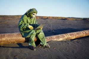 environmental-scientist-working-in-the-zone-of-ecological-disaster